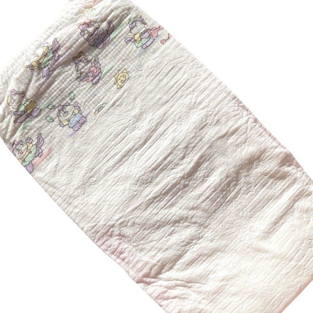 Vintage Huggies Size 3 Ultratrim 1993 USA Diapers Spring Skunk Sun Plastic Print